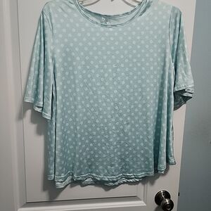 Polka Dot Women's Top - Mint Green